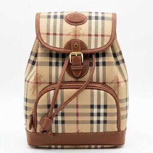 Vintage 90s Burberrys Nova Check Rucksack Backpack Made In Italy Rare